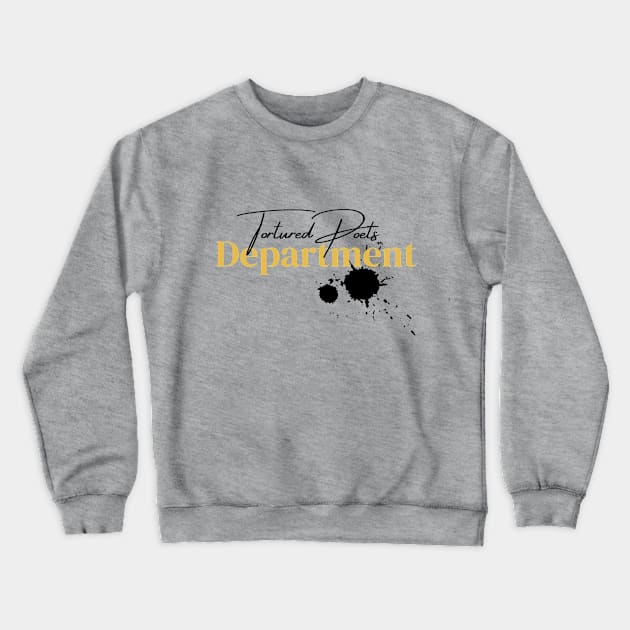 Tortured Poet Gold Crewneck Sweatshirt by capesandrollerskates 